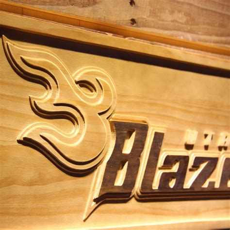 Utah Blaze Wood Sign Legacy Edition Neon Sign Led Sign Shop