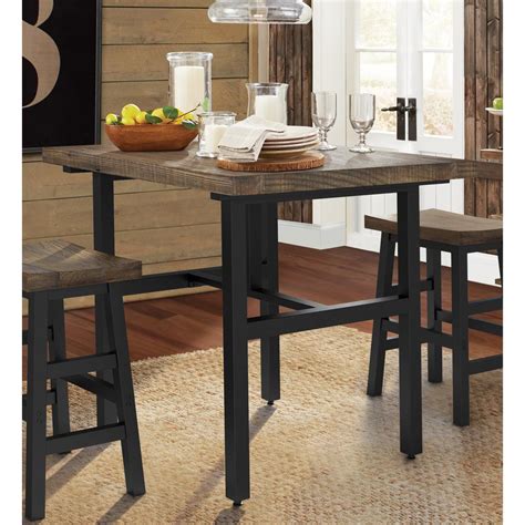 Alaterre Furniture Pomona 36 In H Brown Reclaimed Wood Counter Height