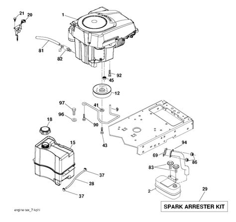 Husqvarna Lt Ride On Mower Engine Spare Parts Diagram