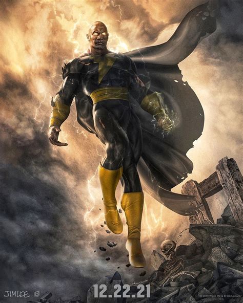 The Rock Reveals Black Adam Film Release Date Jim Lee Drawn Concept