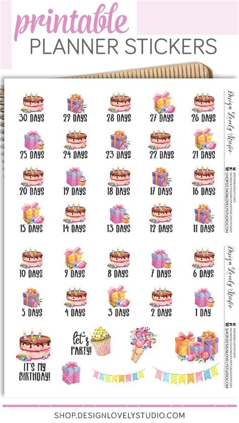 Birthday Calendar Countdown Printable Birthday Calend