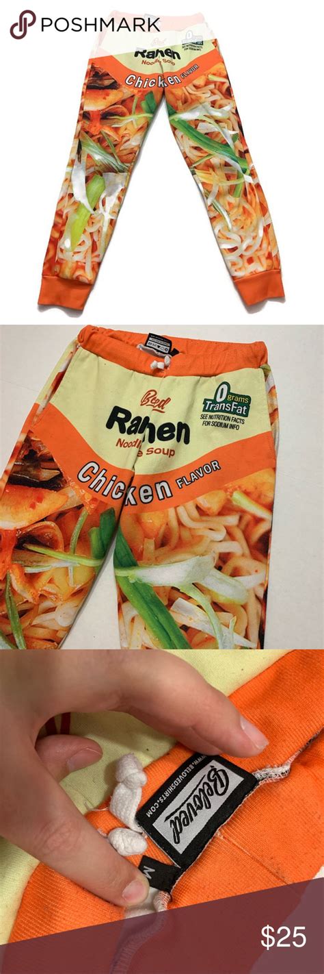 Ramen Chicken Noodle Soup Jogger Pants Size M Jogger Pants Chicken Noodle Chicken Noodle Soup