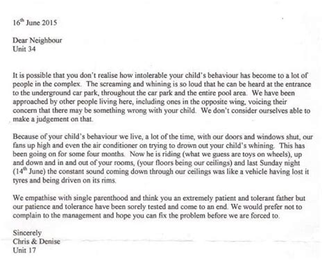 Angry Neighbors Pen Letter Complaining About Single Dads Intolerable
