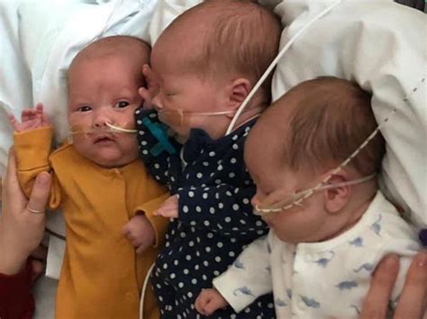 Chaos At Home After Rare Identical Triplets Born Bbc News