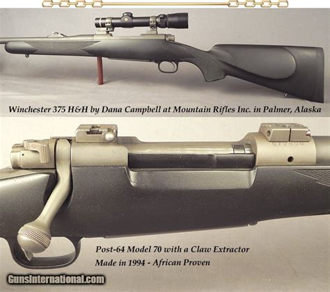 Winchester 375 Handh Mod 70 By Mountain Rifles Inc Post 64 Mod 70