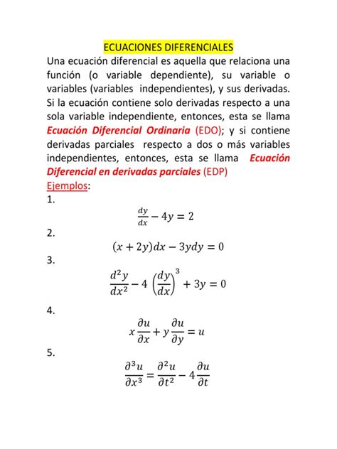 Ecuaciones Diferenciales Ecuación Diferencial Parcial Función Continua