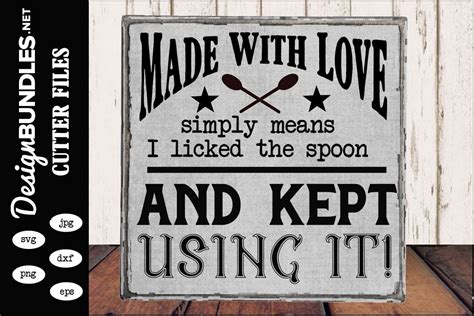 Made With Love Kitchen Svg