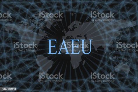 Eaeu Inscription The Eurasian Economic Union With Web Dark Background