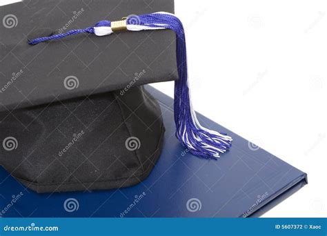 Graduation Cap And Diploma Isolated Stock Photo Image Of Book