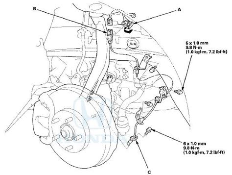 Honda Accord Wheel Speed Sensor Replacement Vsa System Components Brakes Honda Accord Mk