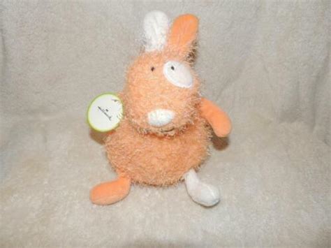 Hallmark Roly Polies Peach Orange Bunny Rabbit Fuzzy Plush Tag Poly