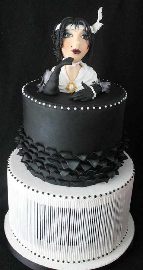 flapper girl decorated cake by deborah cakesdecor