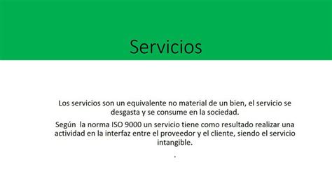 Clases De Servicios Y Su Definición