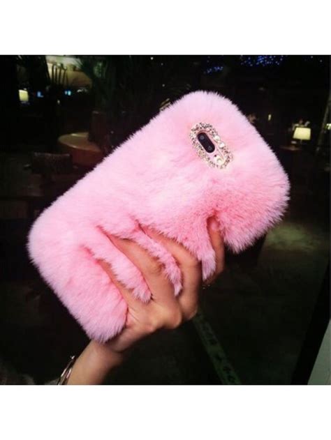 Cute Pink Fluffy Furry Case For Iphone 6 6s 7 8 Plus X Xs Xr