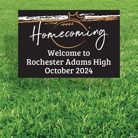 Personalized Football Homecoming Yard Sign Oriental Trading