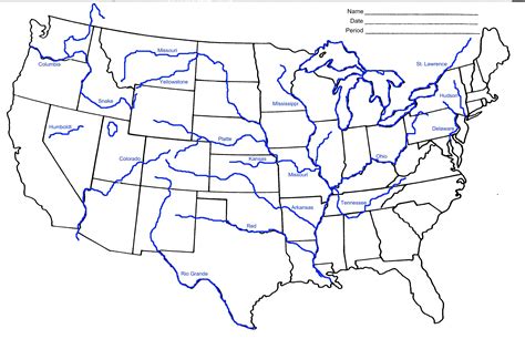 Mississippi River Labeled On Us Map