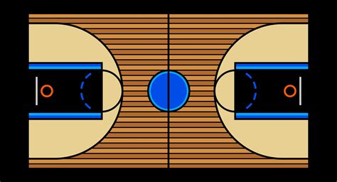 Vector Illustration Of A Hardwood Basketball Court 551278 Vector Art At