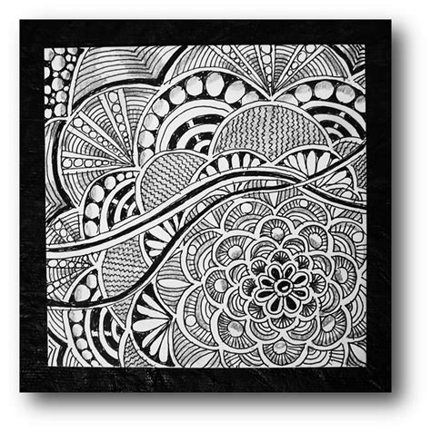 A Black And White Drawing Of An Abstract Design