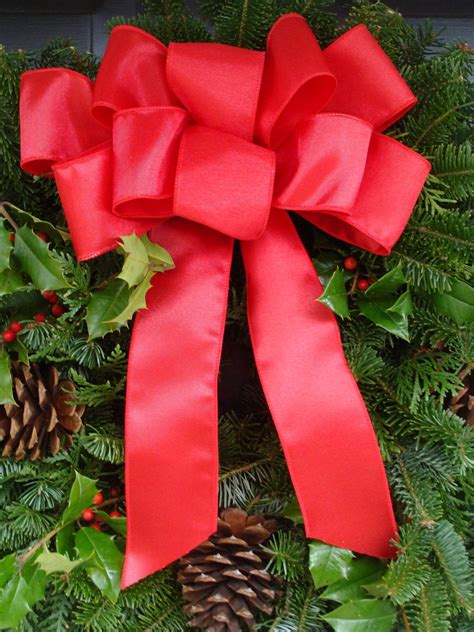 Weatherproof Outdoor Christmas Bow for Wreath Handmade Red | Etsy