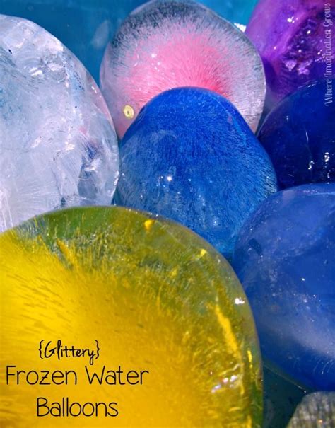Glittery Frozen Water Balloon Summer Fun For Preschoolers And Toddlers
