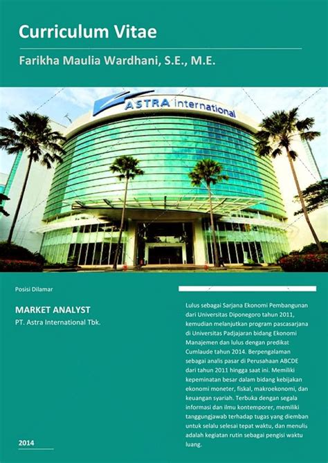 # contoh surat lamaran kerja di bank, pt, dan perusahaan swasta. Contoh Surat Lamaran Kerja Di Ptastra International ...