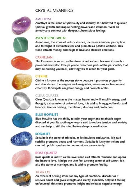 Properties Of Stones And Crystals Crystal Properties Crystals