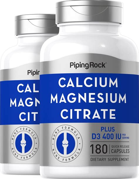 Calcium Magnesium Citrate Plus D Cal 300 Mgmag150 Mgd3 400 Iu 2 X 180