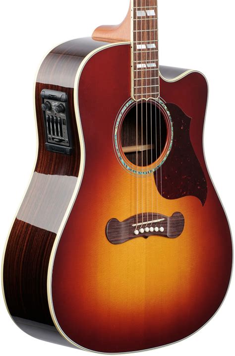 Gibson Songwriter Cutaway Acoustic Electric Guitar With Case Rosewood Burst