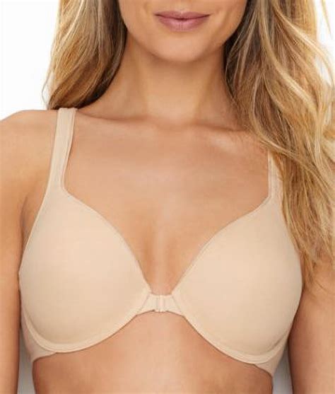 Hanes Ultimate® Comfortblend® T Shirt Front Close Underwire Bra Oatmeal