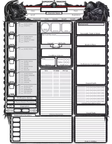 In 2021 Dnd Character Sheet Character Sheet Rpg Character