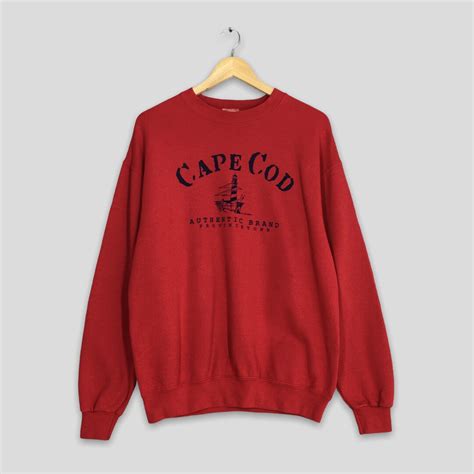 Vintage Cape Cod Provincetown Red Sweatshirt Medium Cape Cod Etsy