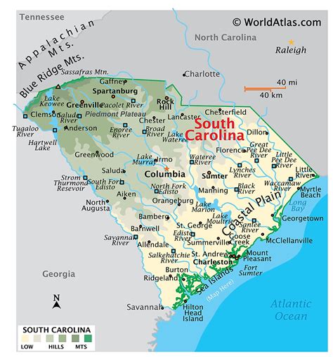 South Carolina Map Guide Of The World Gambaran
