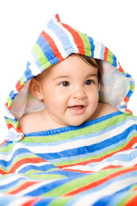 Happy baby in colors stock photo. Image of innocence, cheerful - 7156530