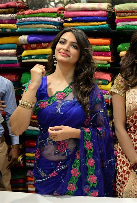 Kriti Kharbanda Hot Blue Saree At Kalamandir New Showroom Launch Ritzystar Celebrity Beauty