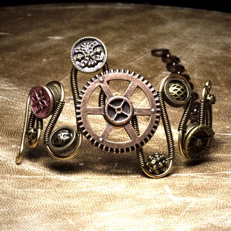Steampunk Jewelry Made By Catherinetterings Gear Bracelet With Vintage
