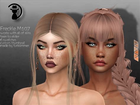 Freckle M107 By Turksimmer Sims 4 Skins