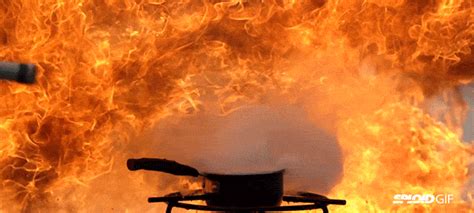What Happens When You Pour Water On An Oil Fire In Slow Motion