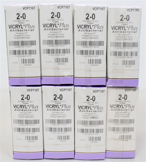 Vicryl Plus 2 0 Suture 18 45cm Os 8 40mm 12c 2dz New Sealed Vcp716t