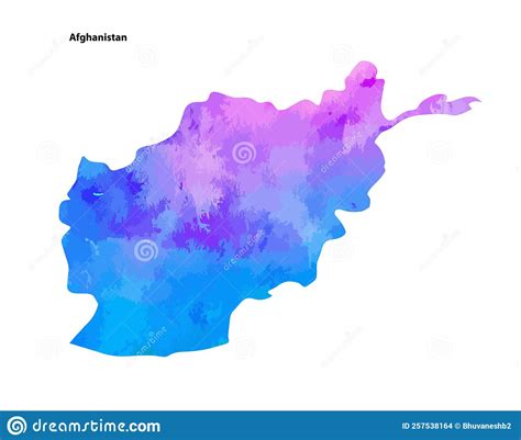 Colorful Afghanistan Political Map With Clearly Labeled Separated