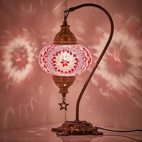 Demmex Turkish Moroccan Mosaic Table Lamp With Us Plug Socket