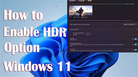 Enable Hdr Options On Windows 11 How To Fix Youtube