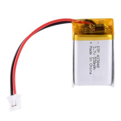 Rechargeable Li Polymer Battery Dtp423040 37v 530mah Lipo Battery