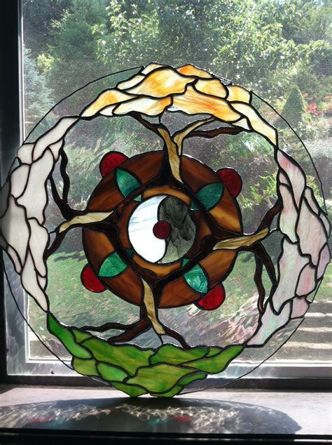 Tree Of Life Stained Glass Panels Stained Glass Mosaic