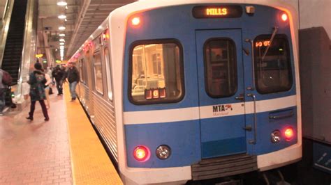Mta Maryland Metro Subway Budd Utv Arriving And Departing From