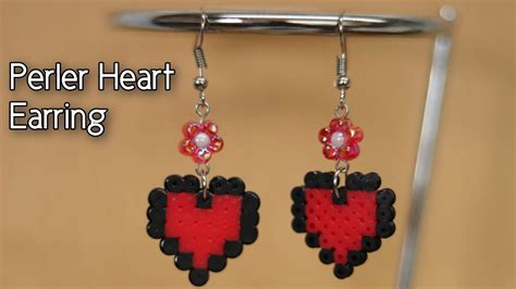 Perler Beads Heart Earring Diy How To Make Easy Simple