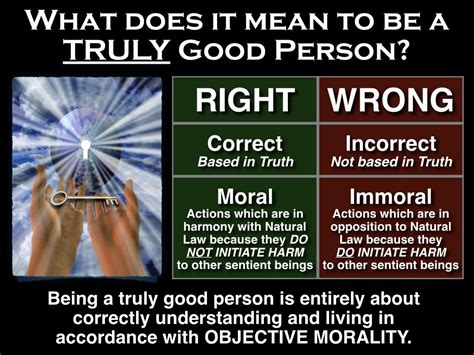 Objective Morality Good Person Moral Compass Knowledge Be A