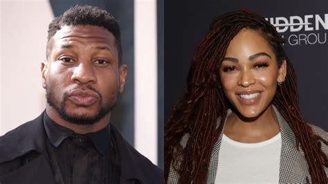 Jonathan Majors Meagan Good Pictured Together At Court The Movies
