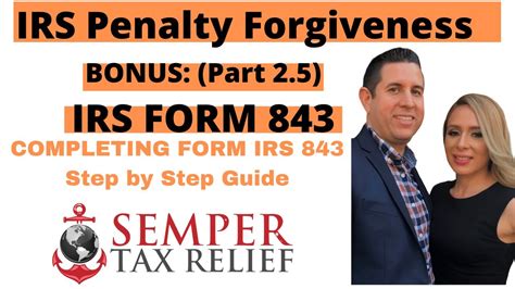 Remove Irs Tax Penalties Step By Step Guide Irs Form 843 Irs Penalty