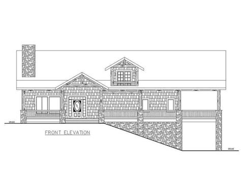 Mountainside House Plan With Walk Out Basement Craftsman Style House