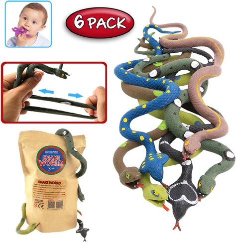 Rubber Snake14 Inch Snake Toy Set6 Packfood Grade